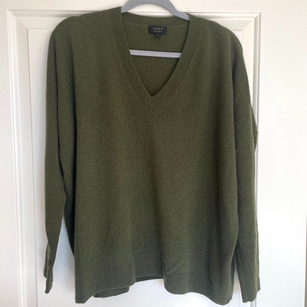 J.Crew Cashmere V-neck Boyfriend Sweater